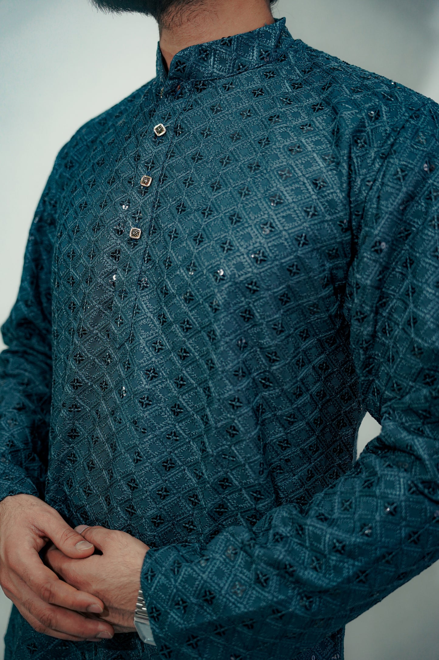 BLUE SEQUENCE KURTA