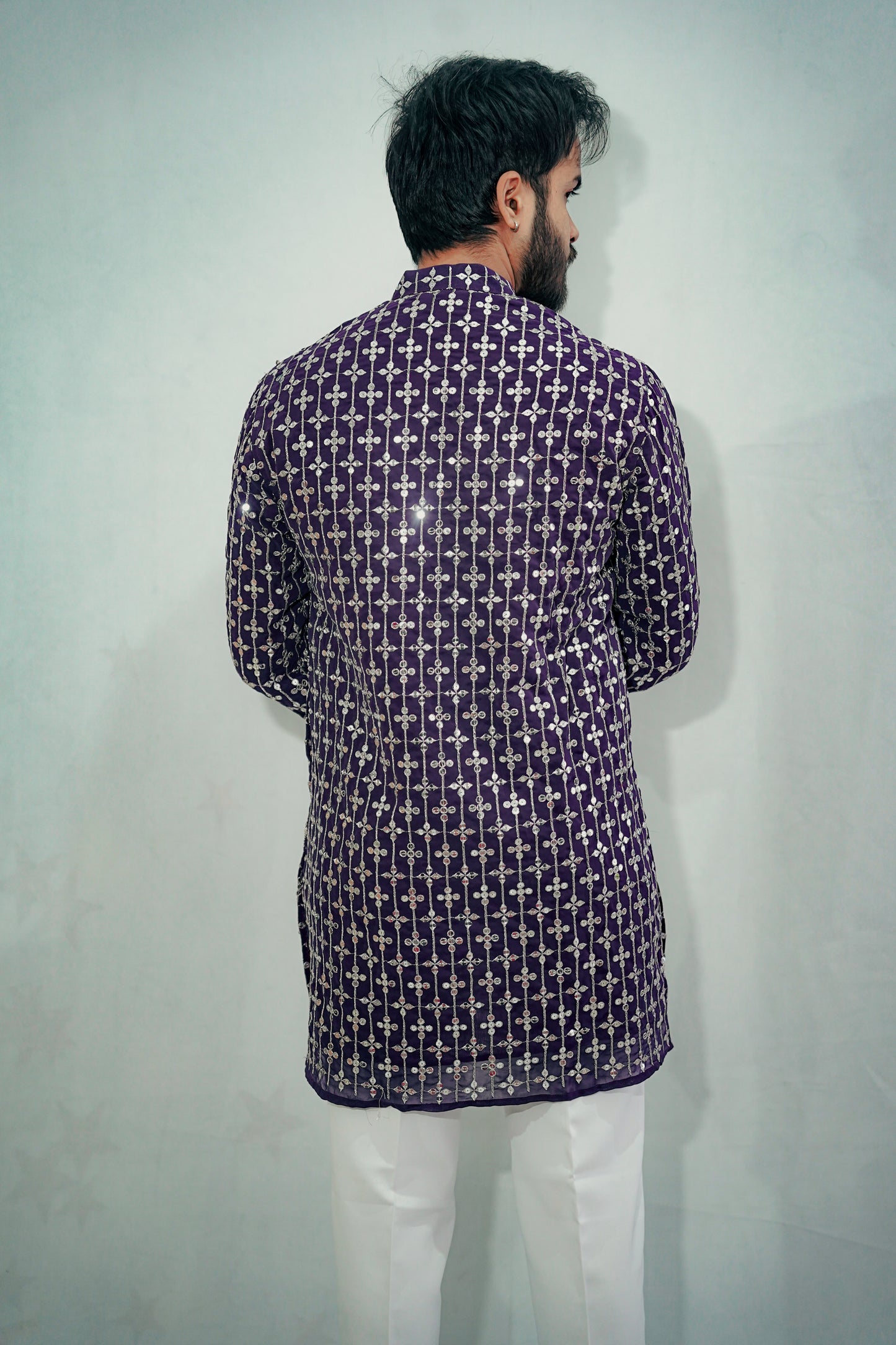 PURPLE ZARI WORK