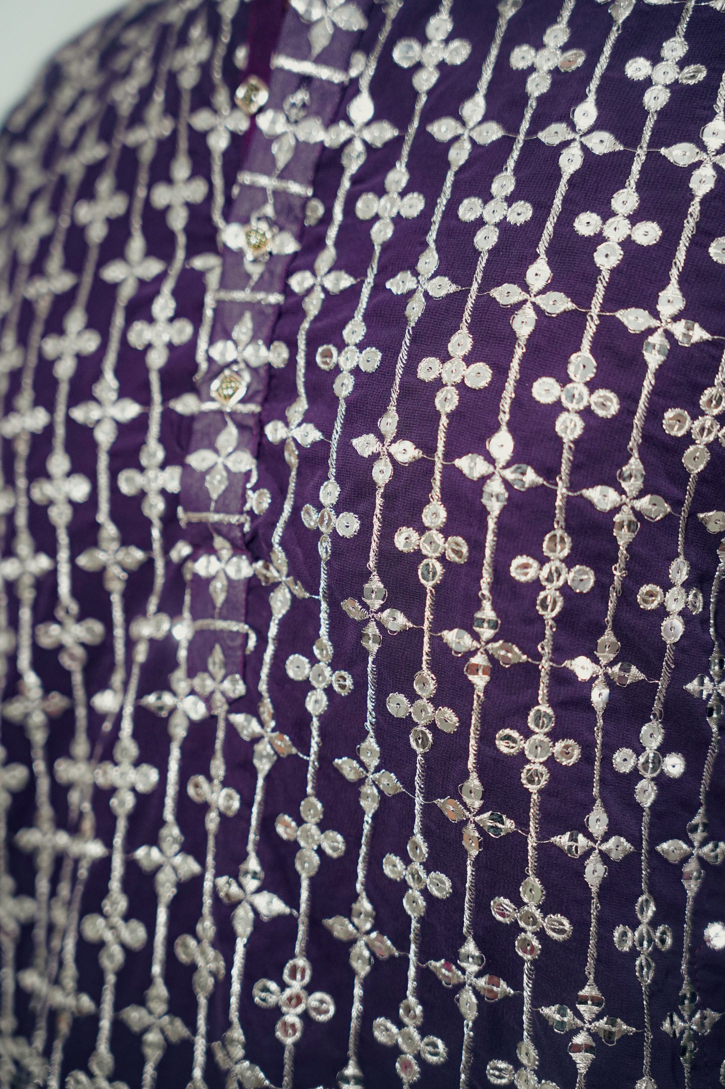 PURPLE ZARI WORK