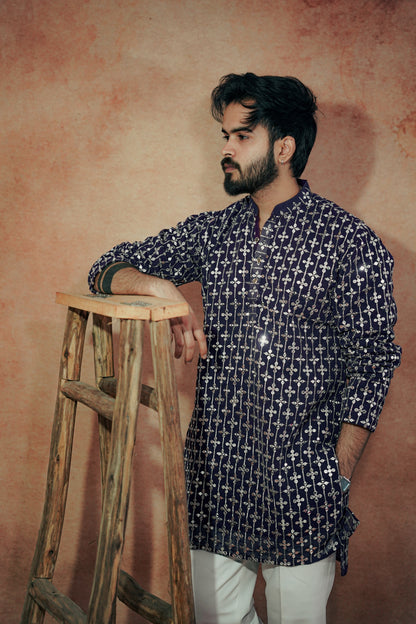 PURPLE ZARI WORK